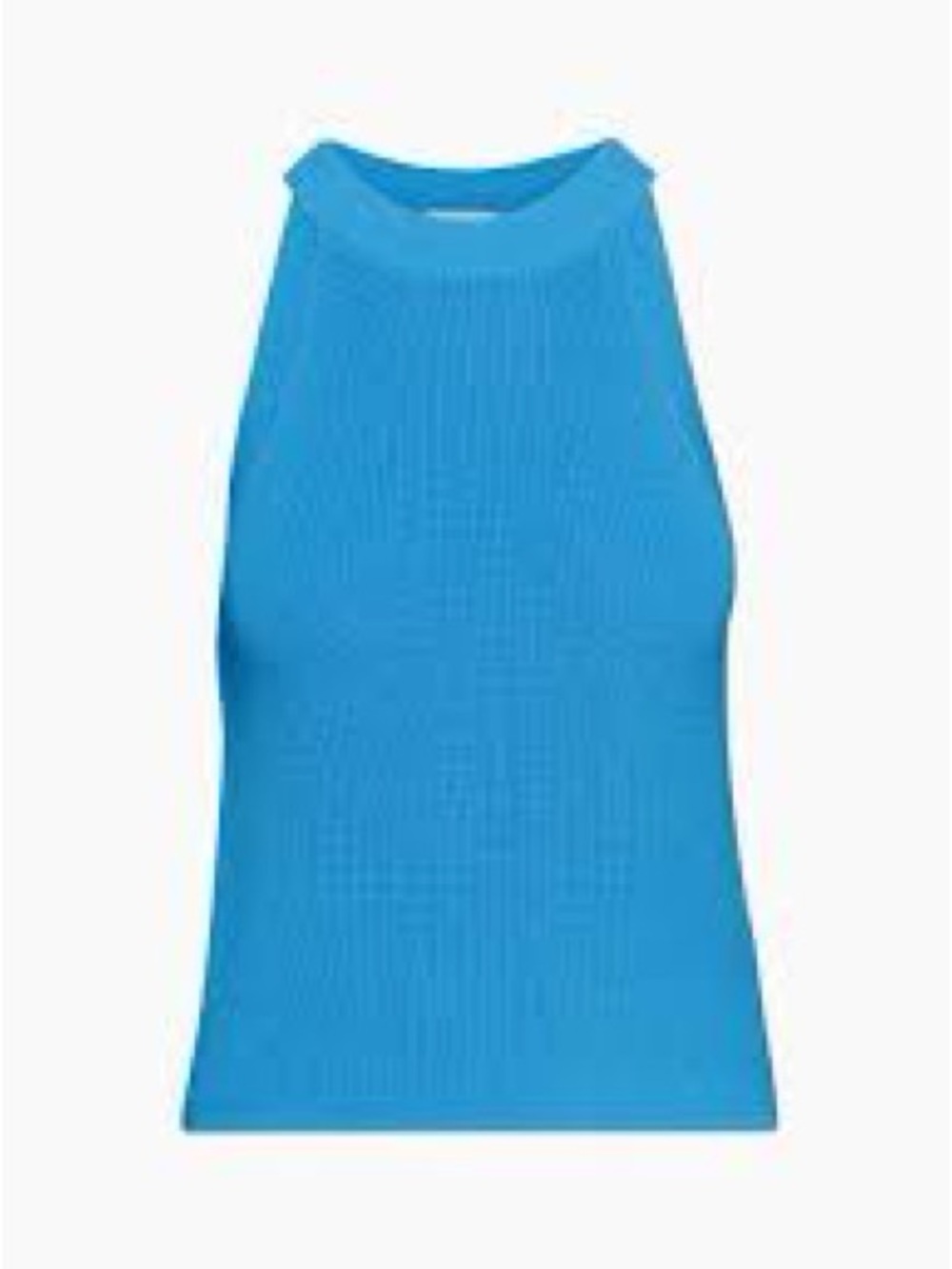 Aritzia Bright Blue Ribbed Halter Tank